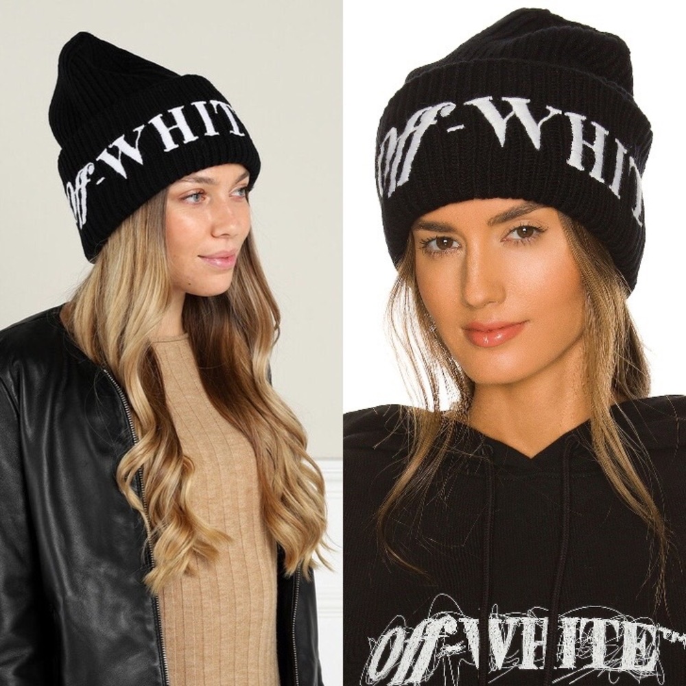 OFF-WHITE LOGO BEANIE